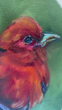 Load and play video in Gallery viewer, Onward Bird Art Original Oil Painting 5" x 7" OVAL
