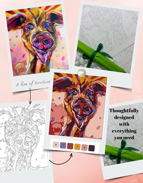 Paint of Numbers Kit - Rae of Sunshine with Virtual Paint Party