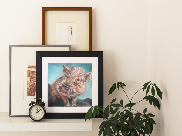 Penny Lane Pig Rescue Giclee Fine Art Paper Print for Arthur's Acres Animal Sanctuary - PRINT STOCK SALE
