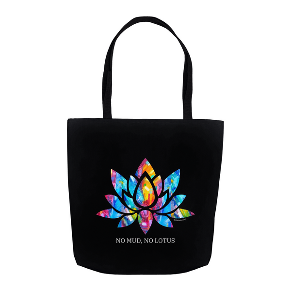No Mud, No Lotus Tote Bag with Water Lily from Abstract Art