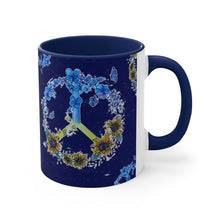 Load image into Gallery viewer, Peace for Ukraine Dark Blue Coffee Mug, 11oz
