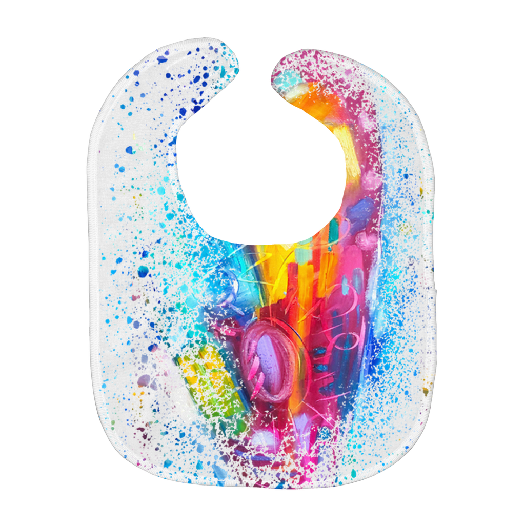 baby bib abstract art colorful allison luci