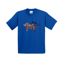 Load image into Gallery viewer, Be Love Pig Shape Heart Art T-Shirt (Youth Sizes) - 3 Colors
