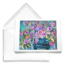 Load image into Gallery viewer, Bouquet of Flower Set of 10, 30, 50 Greeting Cards with Allison Luci Original Art - White
