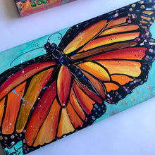 Load image into Gallery viewer, She Flies with Brave Wings 7&quot; x 14&quot; Butterfly Painting - Original - Butterfly Spring Collection
