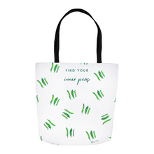 Load image into Gallery viewer, Find your Inner Peas Tote Bags
