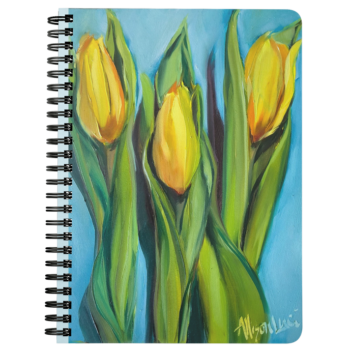 Never Too Late to Bloom Tulip Journal/Spiral Notebook