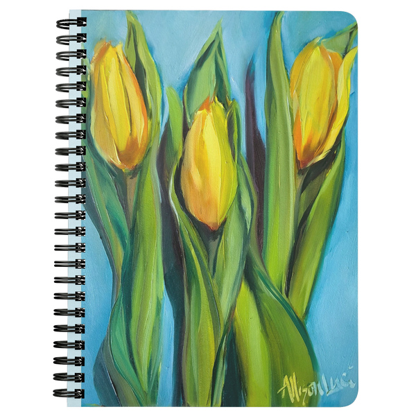 Never Too Late to Bloom Tulip Journal/Spiral Notebook