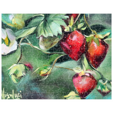 Load image into Gallery viewer, Strawberry Original art jigsaw puzzle 252 pieces kitchen art allison luci art allie for the soul
