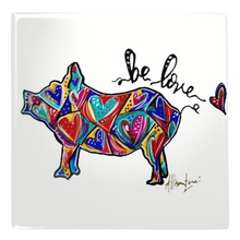 Load image into Gallery viewer, Be Love Pig Heart Art Metal Magnets

