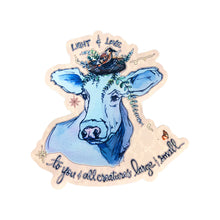 Load image into Gallery viewer, Light &amp; Love Pretty Cow MAGNET
