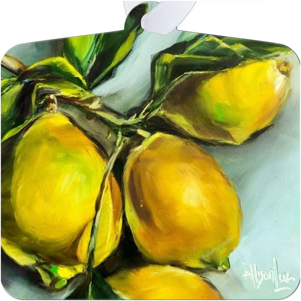 Lemon Painting Metal Ornament - You are my Sunshine