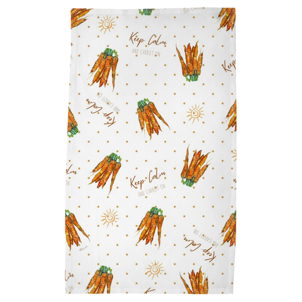 Keep Calm and Carrot On Kitchen Tea Towel
