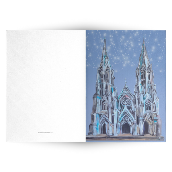 St. Patrick's Cathedral painting notecrads set of 10 birthday thank you thinking of you get well sending love Allison Luci Original Art