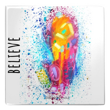 Load image into Gallery viewer, inspirational magnet heart art allison luci painting believe
