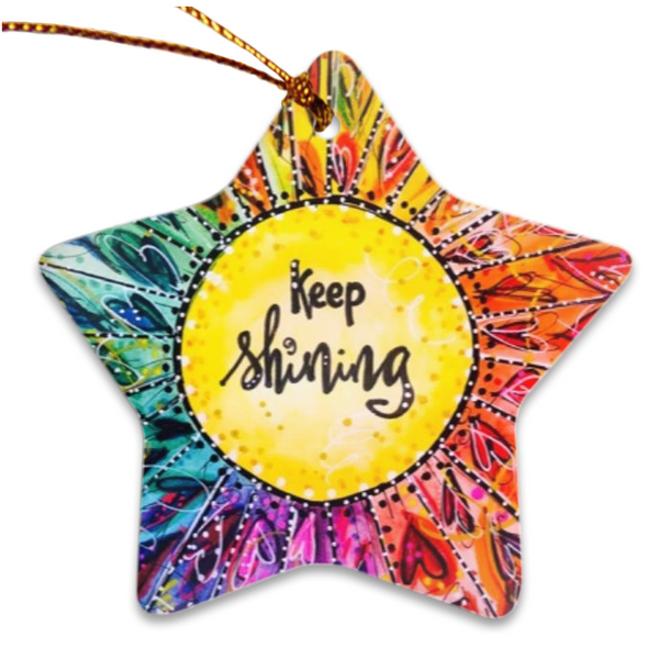 Keep Shining Porcelain Ornament