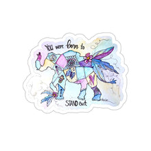 Load image into Gallery viewer, Born to Stand Out Elephant Kiss-Cut Stickers

