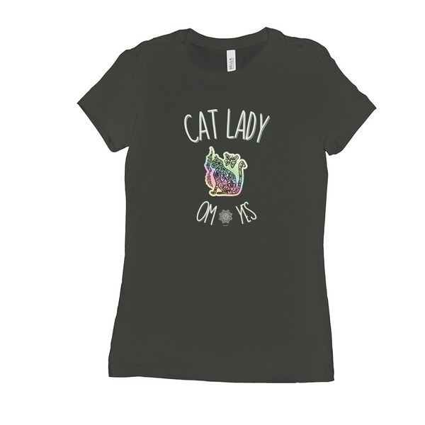 Cat Lady, OM YES! SLIM Fit Women's T-Shirts - 5 Colors