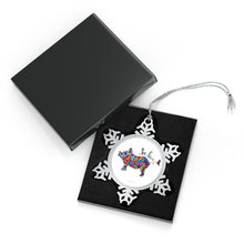 Load image into Gallery viewer, Piggie Be Love Pewter Snowflake Ornament
