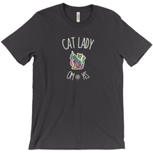 Load image into Gallery viewer, Spiritual Cat Lady T-Shirts OM Yes! UNISEX Comfort Fit 5 Colors
