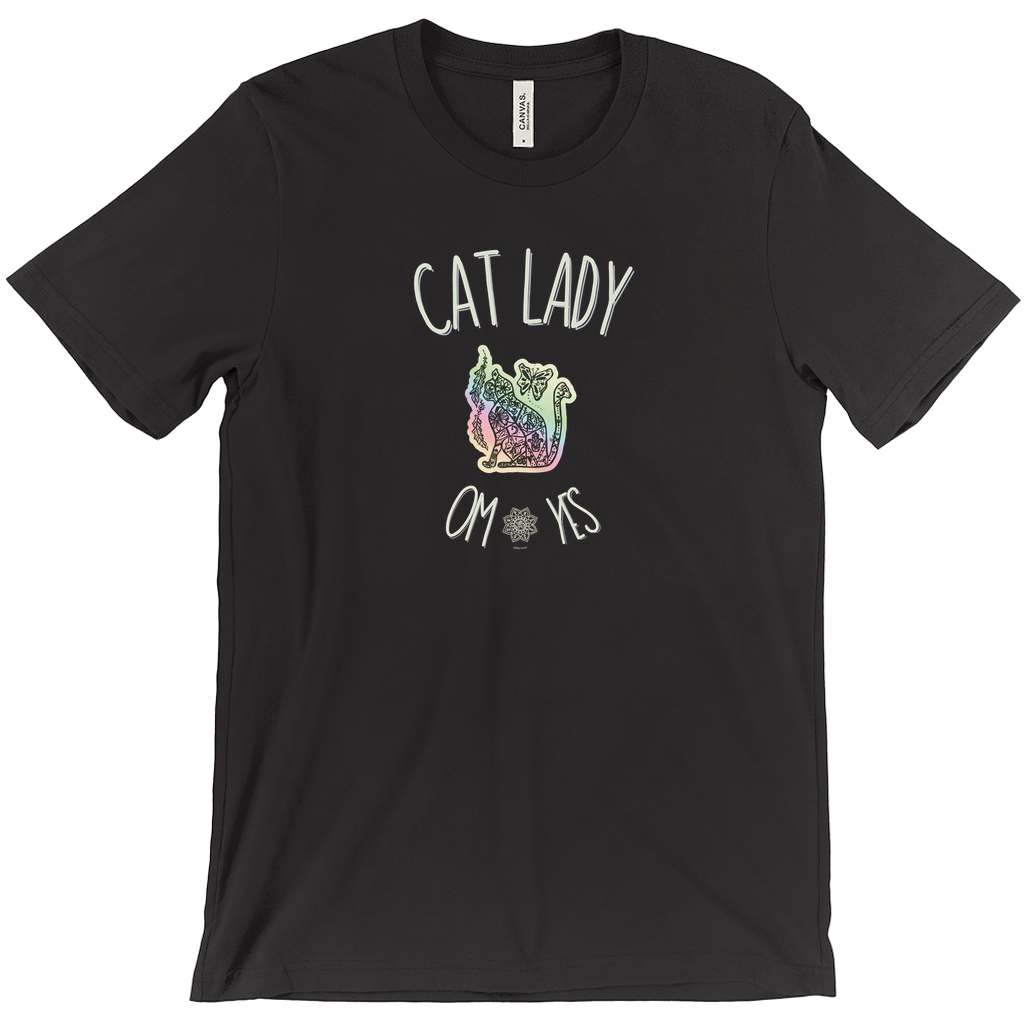 Spiritual Cat Lady T-Shirts OM Yes! UNISEX Comfort Fit 5 Colors