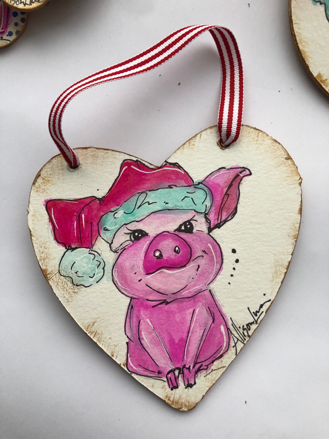 Piggie Art Painting  - Ornament