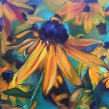 Load image into Gallery viewer, &quot;Summer Beauty&quot; Black Eyed Susans Original Oil Painting 6&quot; x  8&quot; on Paper (Also Available with frame)
