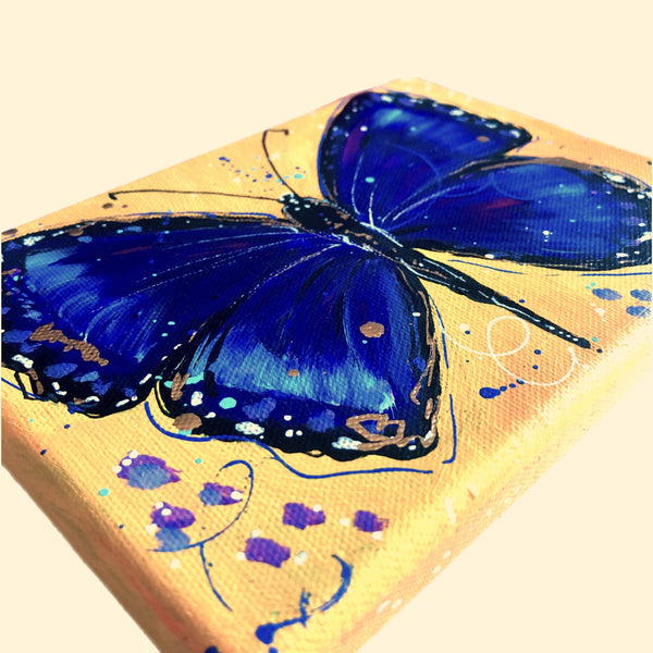 Violet 5" x 7" Butterfly Painting - Original - Butterfly Spring Collection