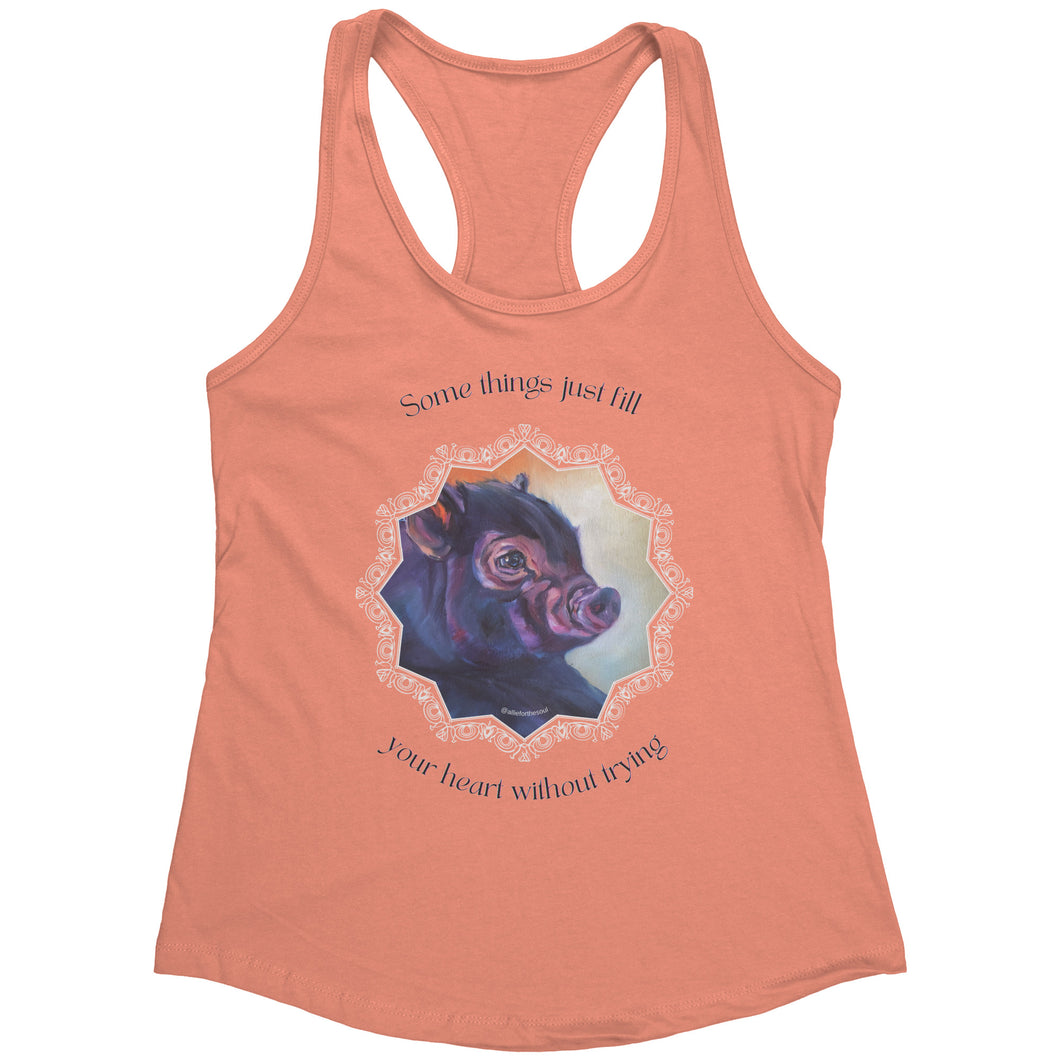 Evie - Some Things Just Fill Your Heart Without Trying Racer Back Tank - Misfits Of Oz - 4 Colors