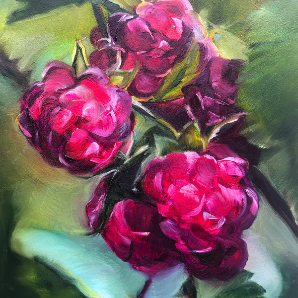 raspberry oil painting
