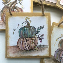 Load image into Gallery viewer, Mini Watercolor FALL Pumpkin Paintings - Multiple Designs
