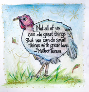 Canvas Print Turkey Love ART with Mother Teresa Quote Canvas Print Allison Luci Art