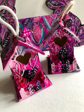 Load image into Gallery viewer, Pink LOVE Shack She Shed Birdhouse Ornament with Little Fence
