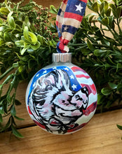 Load image into Gallery viewer, Pet Portrait Hand Painted Glass Ornament
