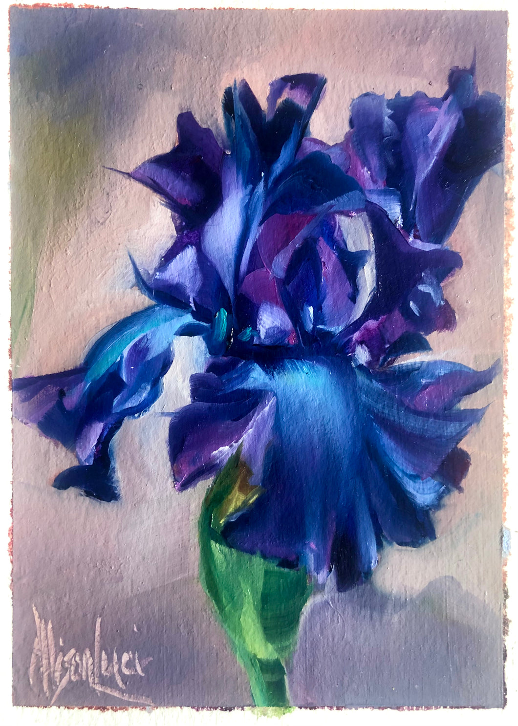 Purple Iris Painting 5