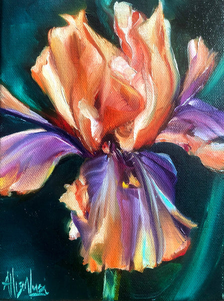 Peach Jam Iris Painting 6