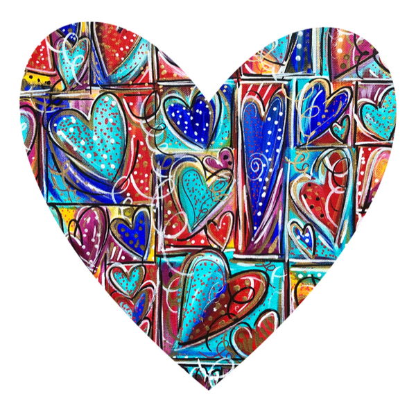 Never Too Much Love - Heart Art Print