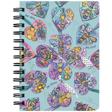 Load image into Gallery viewer, Bee Mine Bee kind Bee brave notebook bee lover bees save the bees notebook journal inspirational bee art
