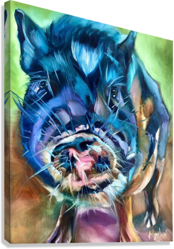 Nester Pig Portrait on Gallery Wrapped CANVAS Print - Multiple Sizes - Outsiders Farm and Sanctuary