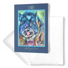 Load image into Gallery viewer, Nester Pig Portrait Inspirational Cards (Set of 10 Full Size) Live what you Love Outsiders Farm and Sanctuary
