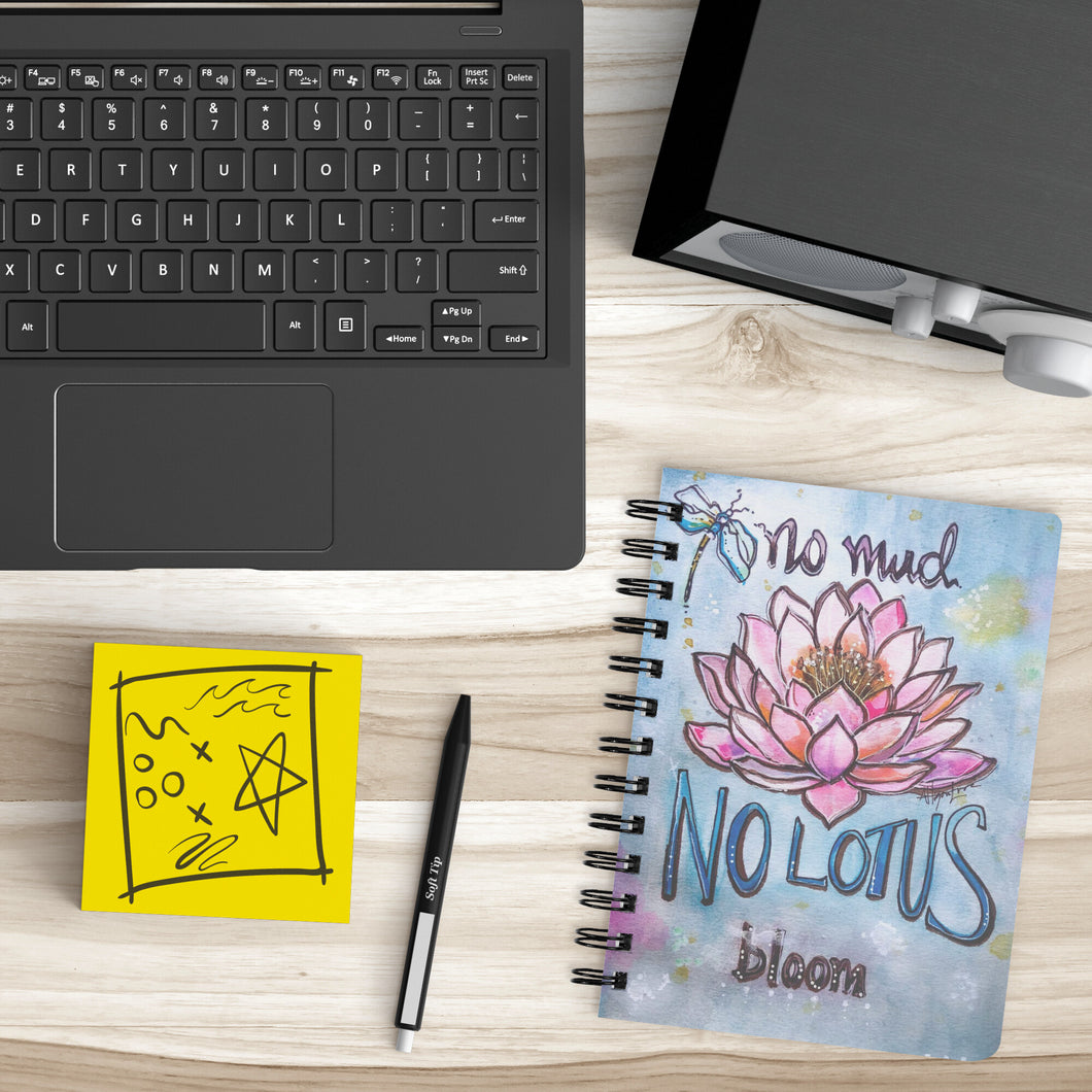 No Mud No Lotus Notebook Inspirational and Motivational Journal