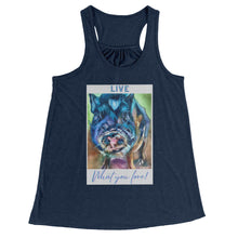 Load image into Gallery viewer, Racerback Flowy Tank - 4 Colors - Nester Pig Portrait Live what you Love Outsiders Farm and Sanctuary
