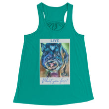 Load image into Gallery viewer, Racerback Flowy Tank - 4 Colors - Nester Pig Portrait Live what you Love Outsiders Farm and Sanctuary
