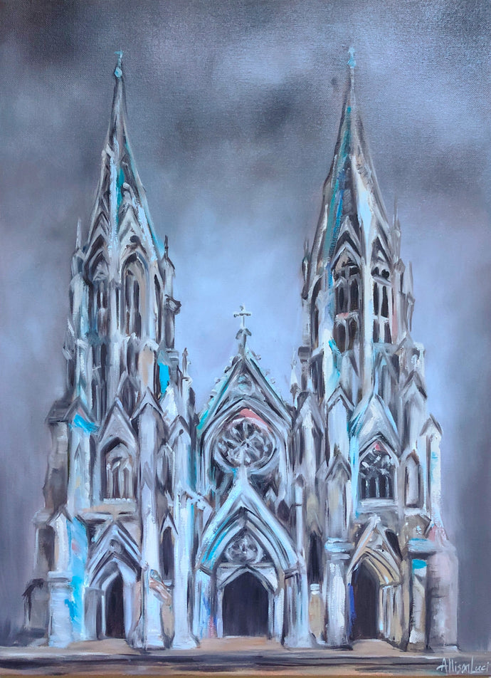 St. Patrick's Cathedral Original Oil Painting