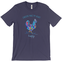Load image into Gallery viewer, Chickens Make My Heart Happy UNISEX T-Shirt - 4 Colors
