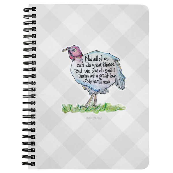 Turkey Love Notebook / Journal with Mother Teresa Quote