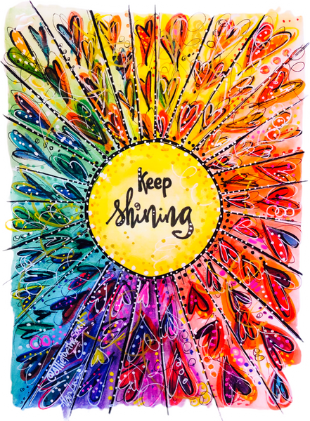 Keep Shining Colorful and Inspirational Sticker