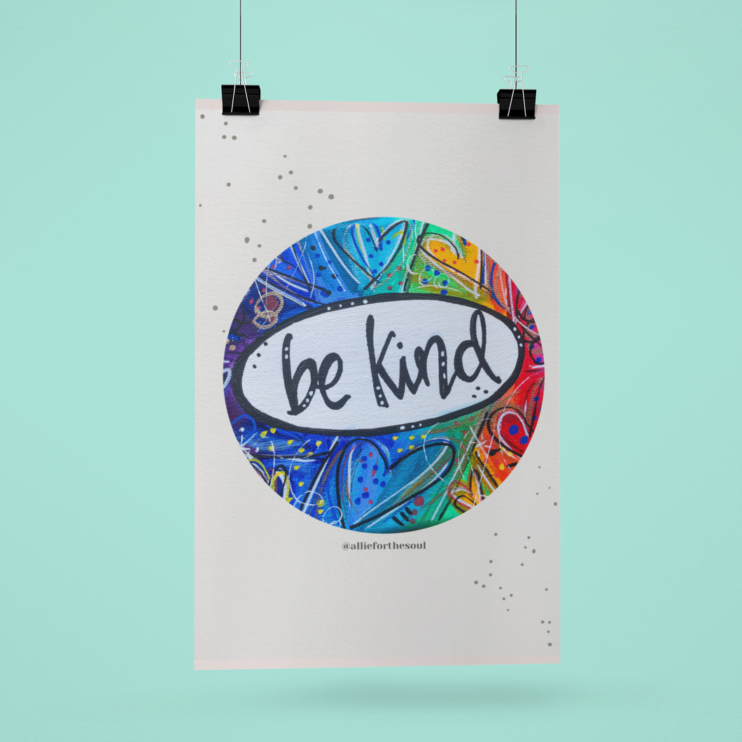 Be Kind Heart ART Poster