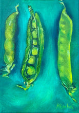 Load image into Gallery viewer, green-peas-fine-art-print-allison-luci-oil-painting-kitchen-decor
