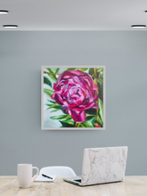 Load image into Gallery viewer, Peony Bud Gallery Wrapped Canvas of Oil Original Friendship Blooms Allison Luci
